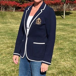 Blue Knit Ralph Lauren Blazer